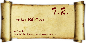 Trnka Róza névjegykártya