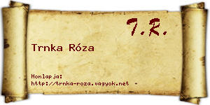 Trnka Róza névjegykártya